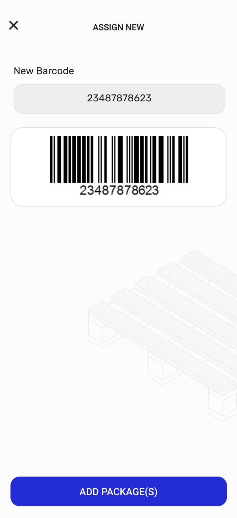 Pallet Barcode Assignment